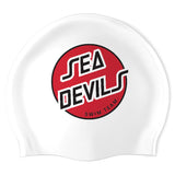 Danville Sea Devils - Swimoutlet PO2943-0147 (WHT/02) - Wrinkle-Free Silicone Swimming Cap