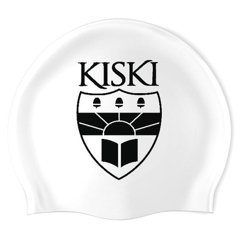 The Kiski School - Swimoutlet PO25785939 (WHT/01) - Wrinkle-Free Silicone Swimming Cap