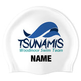 Tsunamis Woodmoor - Swimoutlet PO25135612 (WHT/03/P) - Wrinkle-Free Silicone Swimming Cap
