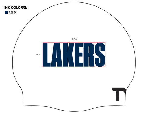 Lakers - Wrinkle-Free Silicone Swimming Cap