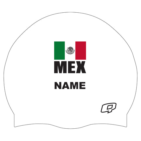 Mexico - World CH 23 (WH/3)  - Custom Silicon Swimcap