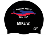 Brookline Masters Swim Team Cap With Names - Custom Silicon Swimcap