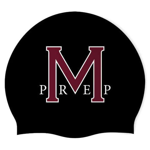 Marianapolis Preparatory School Girls - Swimoutlet PO39287 (BLK/02) - Wrinkle-Free Silicone Swimming Cap