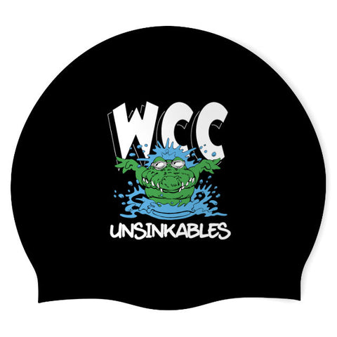 Wiscasset Unsinkables - Swimoutlet 25590815 (BLK-03) - Wrinkle-Free Silicone Swimming Cap