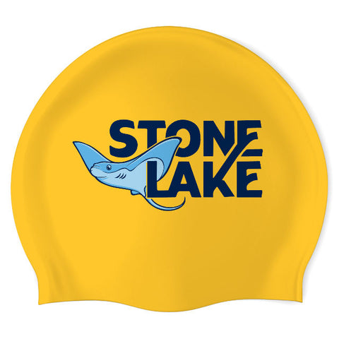 Stone Lake Stingrays  - Swimoutlet PO1637-0074 (YEL/03) - Wrinkle-Free Silicone Swimming Cap