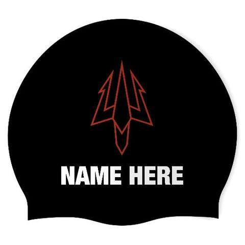Danville Sea Devils Swim Team - Swimoutlet PO11638 (BLK/01/P) - Wrinkle-Free Silicone Swimming Cap