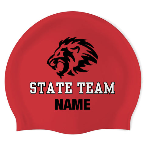 Lansing High School - Swimoutlet - 25282373 (RED_02_P) - Wrinkle-Free Silicone Swimming Cap