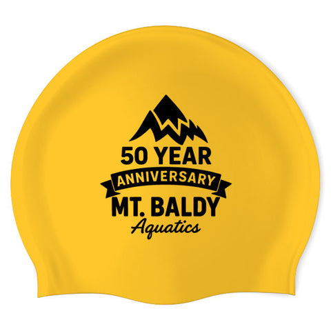 The Mt. Baldy Aquatics - Swimoutlet (YEL-01) - Wrinkle-Free Silicone Swimming Cap