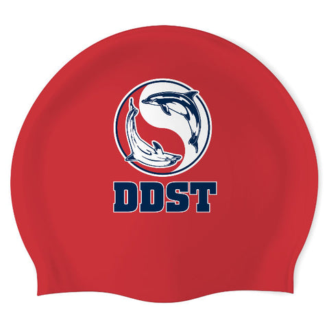 Douglas Dolfins Swim Team - Swimoutlet PO25550859 (RED/02) - Wrinkle-Free Silicone Swimming Cap