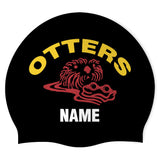 Oyster River Otters Swim Team - Swimoutlet PO25553387 (BLK/02/P) - Wrinkle-Free Silicone Swimming Cap