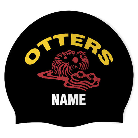 Oyster River Otters Swim Team - Swimoutlet PO25553387 (BLK/02/P) - Wrinkle-Free Silicone Swimming Cap