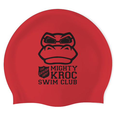 Mighty Kroc Masters Swim Club - Swimoutlet 25651792 (RED-01) - Wrinkle-Free Silicone Swimming Cap