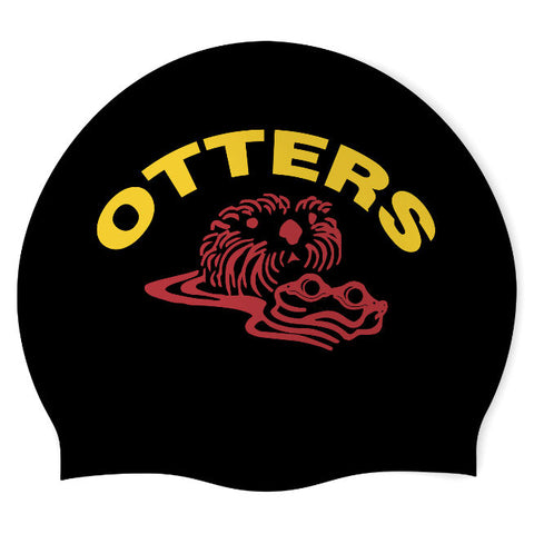 Oyster River Otters Swim Team - Swimoutlet PO25553387 (BLK/02) - Wrinkle-Free Silicone Swimming Cap