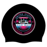 USLA Miami Beach - Swimoutlet PO26436114 (BLK/04) - Wrinkle-Free Silicone Swimming Cap