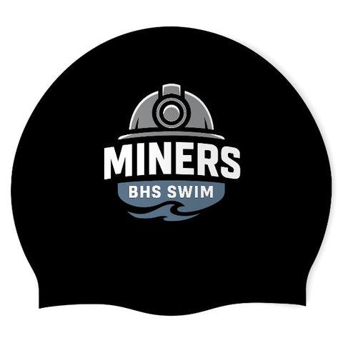 Miners BHS Swim - Swimoutlet PO25437918 (BLK/03) - Wrinkle-Free Silicone Swimming Cap