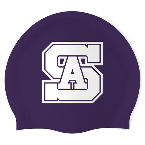 SA Swim Team - Swimoutlet PO25673592 (PUR/01) - Wrinkle-Free Silicone Swimming Cap