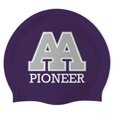 Pioneer Men's Swim and Dive - Swimoutlet 25651760 (PUR-02) - Wrinkle-Free Silicone Swimming Cap