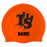 Orangevale Tiger Sharks - Swimoutlet PO2943-0138 (ORG/01/P) - Wrinkle-Free Silicone Swimming Cap