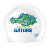 Guymon Gators (WHT/03) - Wrinkle-Free Silicone Swimming Cap