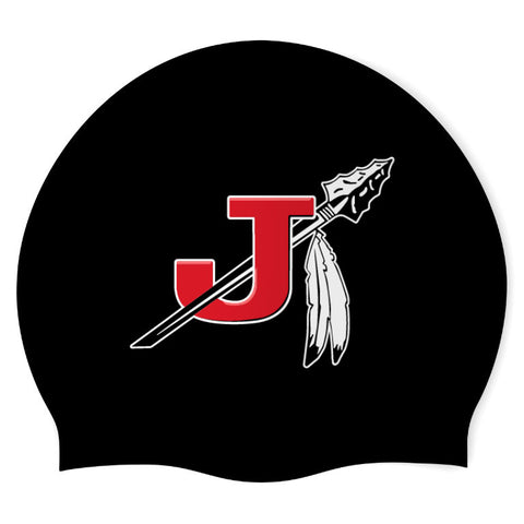 Jackson High School - Swimoutlet - 25282696 (BLK_03) - Wrinkle-Free Silicone Swimming Cap