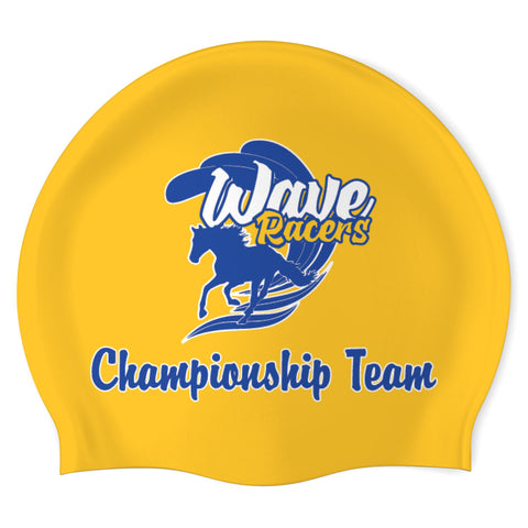Westminster Waves_SwimoutletSO18051887 (YEL_02) - Wrinkle-Free Silicone Swimming Cap