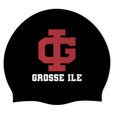 Grosse Ile Swim & Dive - Swimoutlet PO25405338 (BLK/02) - Wrinkle-Free Silicone Swimming Cap