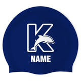 Kutztown Dolphins - Swimoutlet PO26227136 (NBL/01/P) - Wrinkle-Free Silicone Swimming Cap