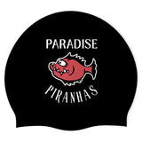 Paradise Piranhas - Swimoutlet PO16819 (BLK/02) - Wrinkle-Free Silicone Swimming Cap