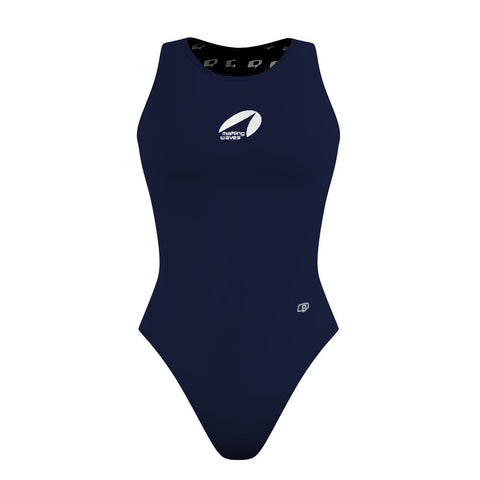 Making Waves - Solid Women's Waterpolo Swimsuit Classic Cut
