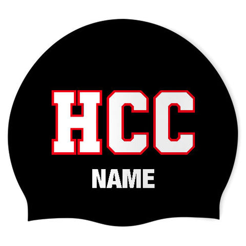 Hallbrook Hurricanes - Swimoutlet PO73152 (BLK/02/P) - Wrinkle-Free Silicone Swimming Cap