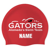 Alameda Gators Swim Team - Swimoutlet PO25623529 (RED/02/P) - Wrinkle-Free Silicone Swimming Cap