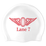 Olympic Club Lane 7 - Swimoutlet PO25791101 (WHT/01) - Wrinkle-Free Silicone Swimming Cap