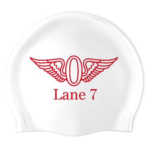 Olympic Club Lane 7 - Swimoutlet PO25791101 (WHT/01) - Wrinkle-Free Silicone Swimming Cap