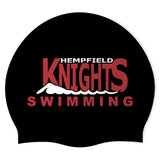 Hempfield HS Swimming and Diving - Swimoutlet PO25710505 (BLK/02) - Wrinkle-Free Silicone Swimming Cap