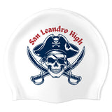 San Leandro HS - Swimoutlet PO25872624 (WHT/02) - Wrinkle-Free Silicone Swimming Cap
