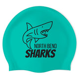 North Bend Sharks - Swimoutlet PO26111142 (TEL/01) - Wrinkle-Free Silicone Swimming Cap