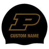 Purdue / Zimmer (BLK/01/P) - Wrinkle-Free Silicone Swimming Cap