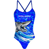 Alpha Sharks Swim Club - Tieback One Piece Swimsuit