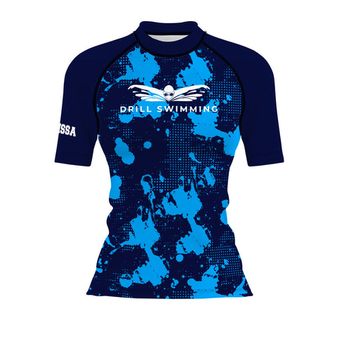 Drill Swimming v1.1 - Women's Surf UPF50+ Short Sleeve Rash Guard