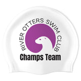 River Otters Swim Club - Swimoutlet PO25802594 (WHT/02) - Wrinkle-Free Silicone Swimming Cap