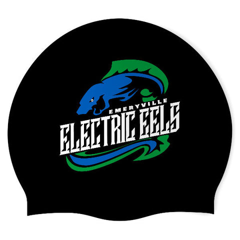 Emeryville Electric Eels - Swimoutlet PO71022 (BLK/03) - Wrinkle-Free Silicone Swimming Cap