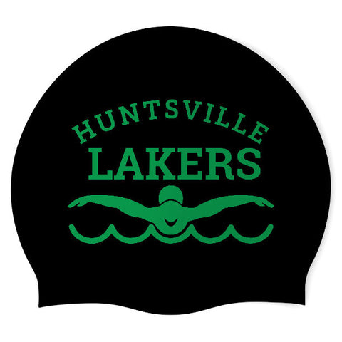 Huntsville Lakers - Swimoutlet PO26130743 (BLK/01) - Wrinkle-Free Silicone Swimming Cap