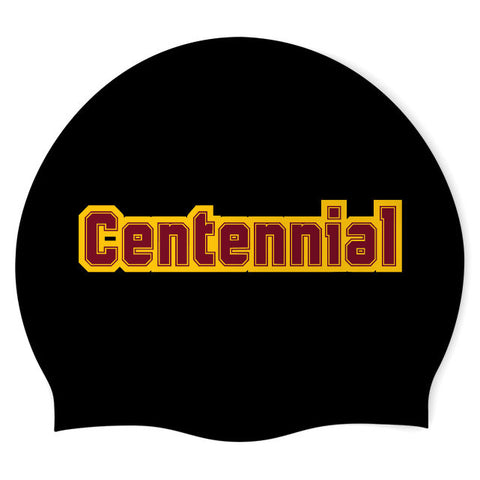 Centennial High School - Swimoutlet PO51772 (BLK/02) - Wrinkles Free Silicone Swimming Cap