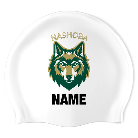 Nashoba Regional HS - Swimoutlet PO53037 (WHT/02/P) - Wrinkle-Free Silicone Swimming Cap