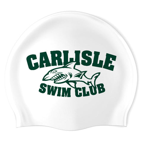 Carlisle Swim Club - Swimoutlet PO26322169 (WHT/01) - Wrinkle-Free Silicone Swimming Cap