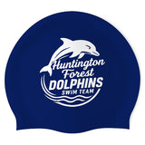 Huntington Forest Dolphins - Swimoutlet PO26175254 (NBL/01) - Wrinkle-Free Silicone Swimming Cap