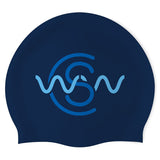 Wasilla Waves Swim Club - Swimoutlet PO24580300 (NBL/02) - Wrinkles Free Silicone Swimming Cap