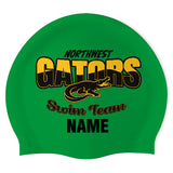 Northwest SWim Team Gators- Swimoutlet PO79274 (KEL/02/P) - Wrinkle-Free Silicone Swimming Cap