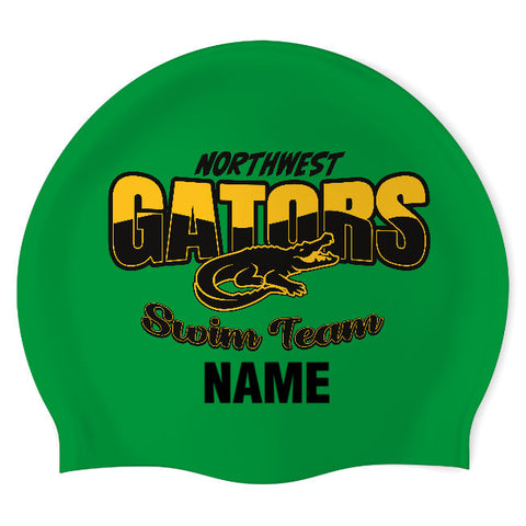 Northwest SWim Team Gators- Swimoutlet PO79274 (KEL/02/P) - Wrinkle-Free Silicone Swimming Cap