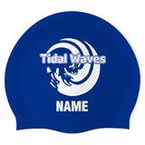 Tiffin Tidal Waves - Swimoutlet PO25491956 (RBL/01/P) - Wrinkle-Free Silicone Swimming Cap